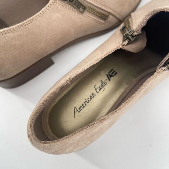 American Eagle Dara Women’s Gray Faux Suede Double Zip Ankle Booties 8.5 - Picture 11 of 13